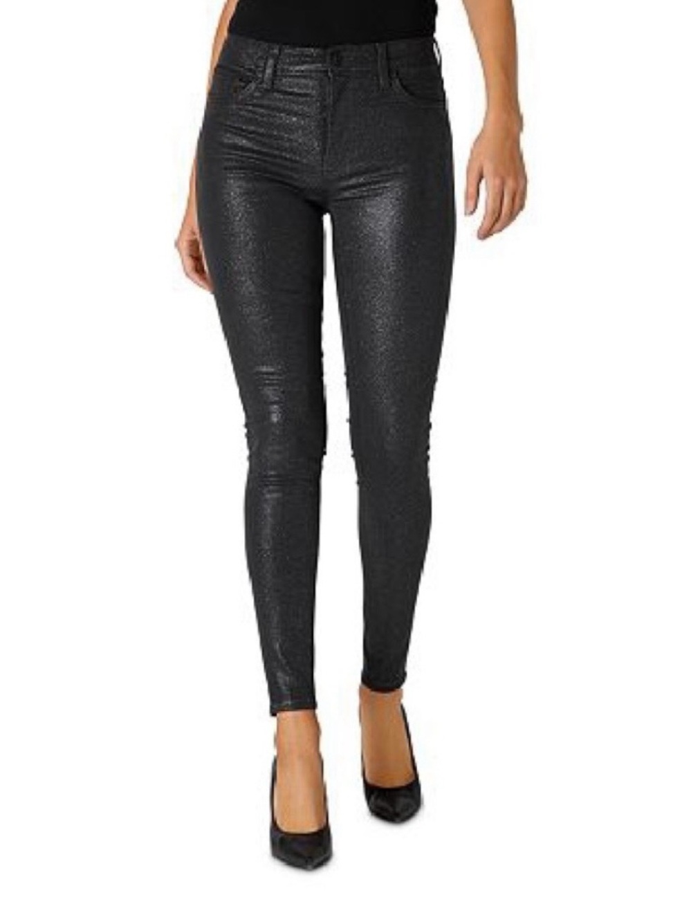 NWOT Hudson Jeans Barbara High Waist Super Skinny Shimmer Sparkle